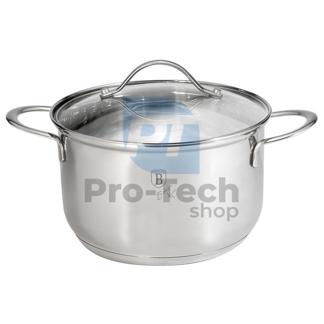 Stainless steel pot with lid 18cm SILVER JEWELLERY COLLECTION 20936