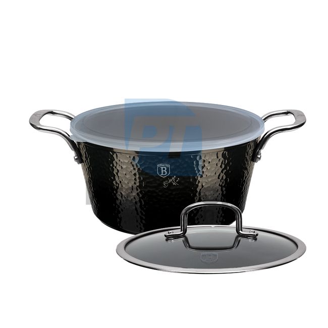 Pot with titanium surface and lid 20cm SHINE BASALT COLLECTION 20651