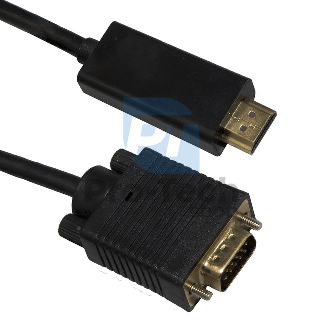 HDMI - VGA D-SUB cable with signal converter 2m 72359