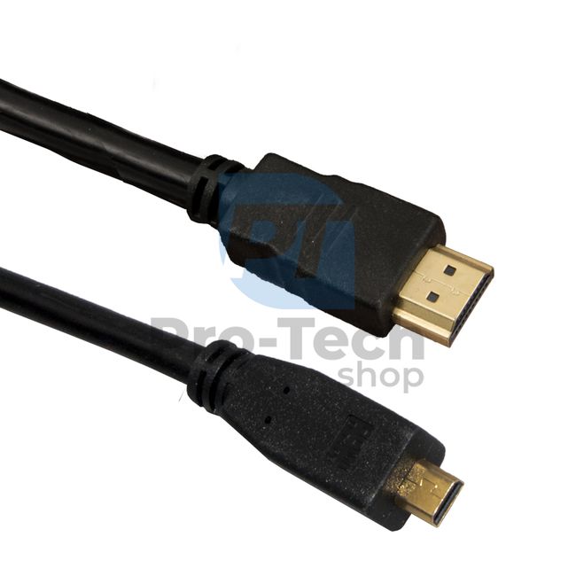 Cable MicroHDMI - HDMI 1,5m, gold-plated connectors 72353