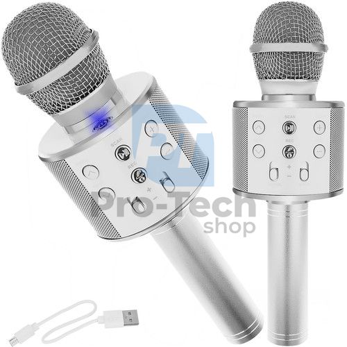 Karaoke microphone with speaker - silver Izoxis 22188 75845