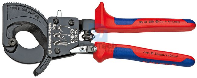 Cable pliers with ratchet 250 mm KNIPEX 08566