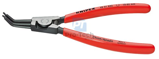 Snap Ring Pliers 130 mm with handle size 3 - 10 mm with bent jaws KNIPEX 08019