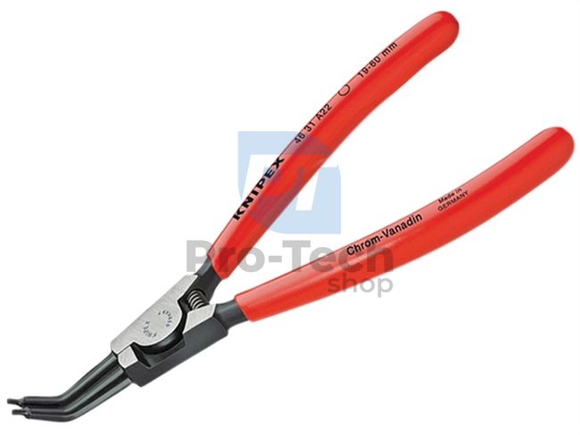 Circlip Pliers 130 mm with handle size 10 - 25 mm with bent jaws KNIPEX 08020