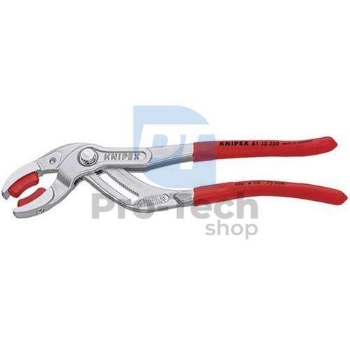 Siphon pliers and crimping pliers for connectors, chrome-plated 250 mm KNIPEX 08362