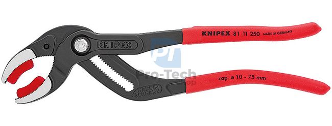 Siphon pliers and crimping pliers for connectors 250 mm with max. capacity 75 mm KNIPEX 08361