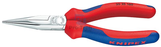 Chrome-plated long nose pliers 190 mm with narrow tip KNIPEX 07864