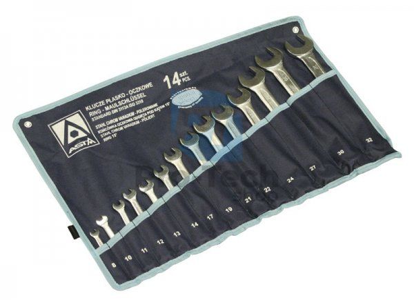 Fork and eyelet wall ratchet wrenches 8-32mm 14pcs pro Asta 0914 05728