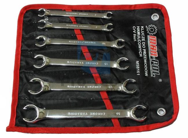 Flare nut wrenches 6pcs 6 - 18mm 6 edge 00592