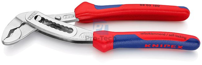 Adjustable Pliers Alligator® 180 mm with Multi-Component Handles Chromed KNIPEX 08450