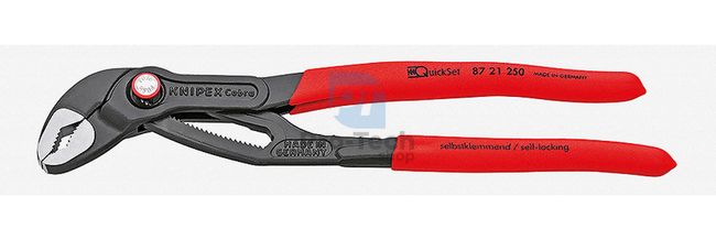 Adjustable Pliers Cobra® QuickSet 250 mm with Dipped Handles KNIPEX 08356