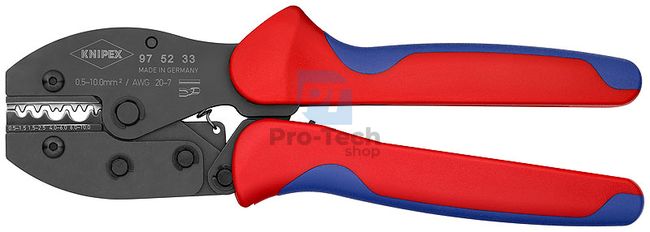 Crimping Pliers PreciForce® with AWG 20 - 7 with multi-component handles 220 mm KNIPEX 08672