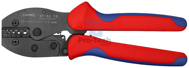 PreciForce® crimping pliers with AWG 23 - 10 with multi-component handles 220 mm KNIPEX 08681