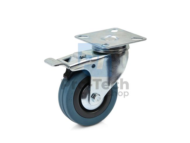 Trolley wheel PP/rubber 75x21mm swivel with brake 15928