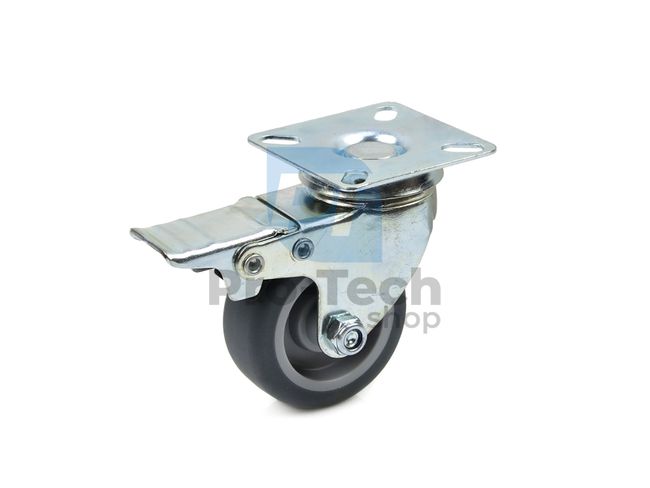 Trolley wheel PP/TPR 50x20mm swivel with brake 15933_1