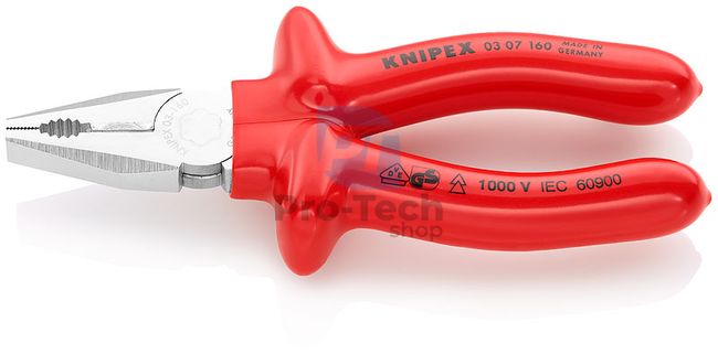 Combination pliers with dipped insulation 160 mm KNIPEX 07689