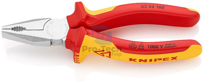 Insulated Combination Pliers VDE Tested 160 mm KNIPEX 07683