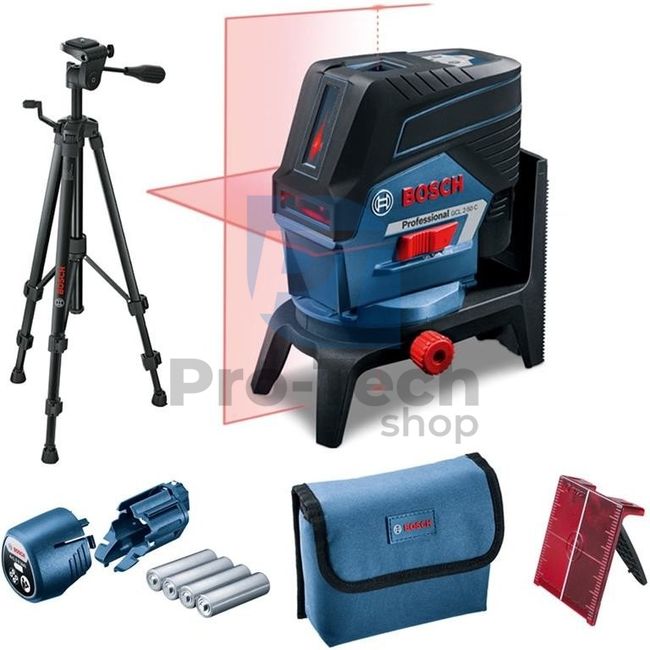 Combination laser Bosch GCL 2-50 C with 4x battery (AA), accessory kit and tripod 10608