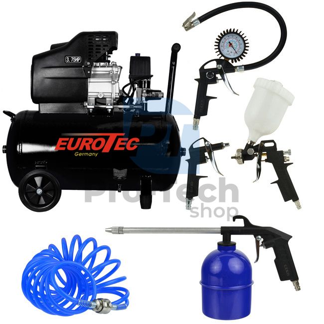 Compressor 24L 2900W V 230 + 5-part pneumatic set 14589