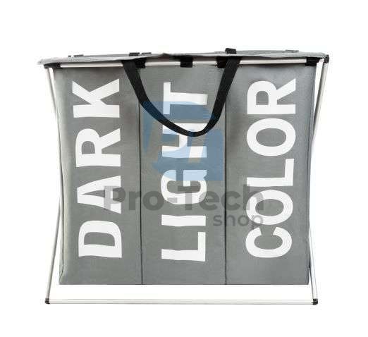 Laundry basket - 3 compartments on folding rack 74450