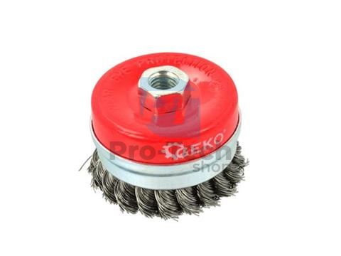 Front disc wire brush - braided wire 75mm M14 06656