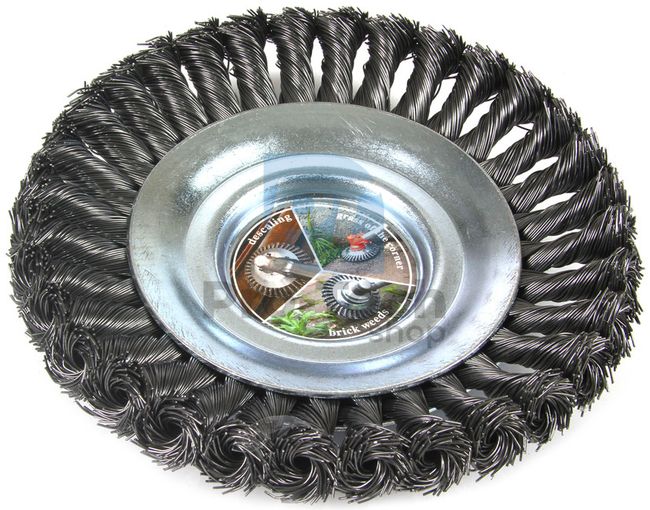 Wheel brush for brushcutter - braided wire 152mm 09782