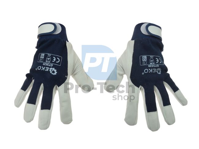 Combination goatleather work gloves 10" 09837