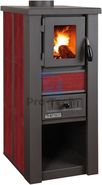 Fireplace stove 6 kW burgundy 40215