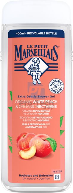 Le Petit Marseillais Bio Peach and Nectarine Cream Shower Gel 400ml 30592