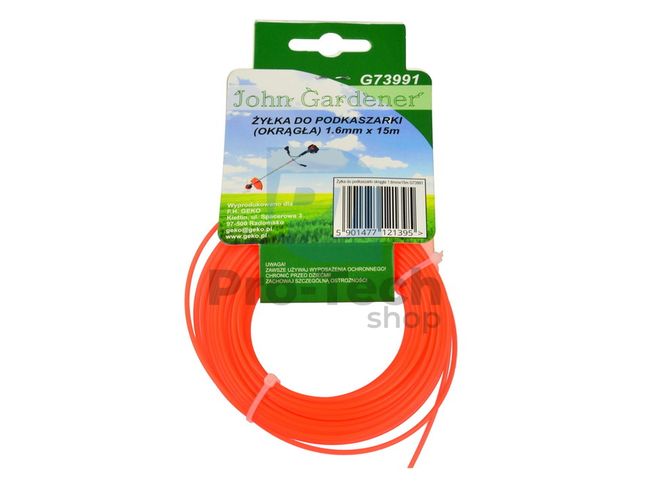 Trimmer cord 1,6mm 15m round 00990