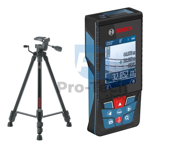 Laser distance meter Bosch GLM 120 C with Tripod BT 150 Professional 10632