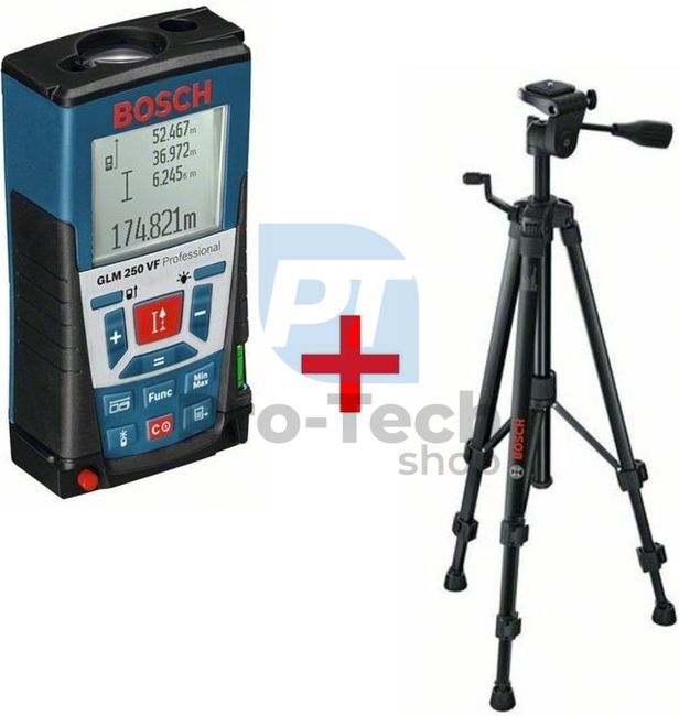 Laser distance meter Bosch GLM 250 VF with tripod BT 150 Professional 10630