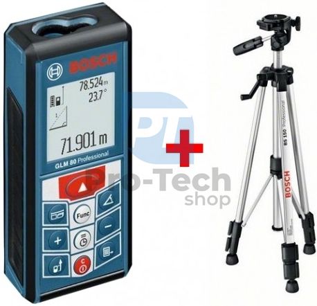 Laser distance meter Bosch GLM 80 with tripod BT 150 Professional 10633