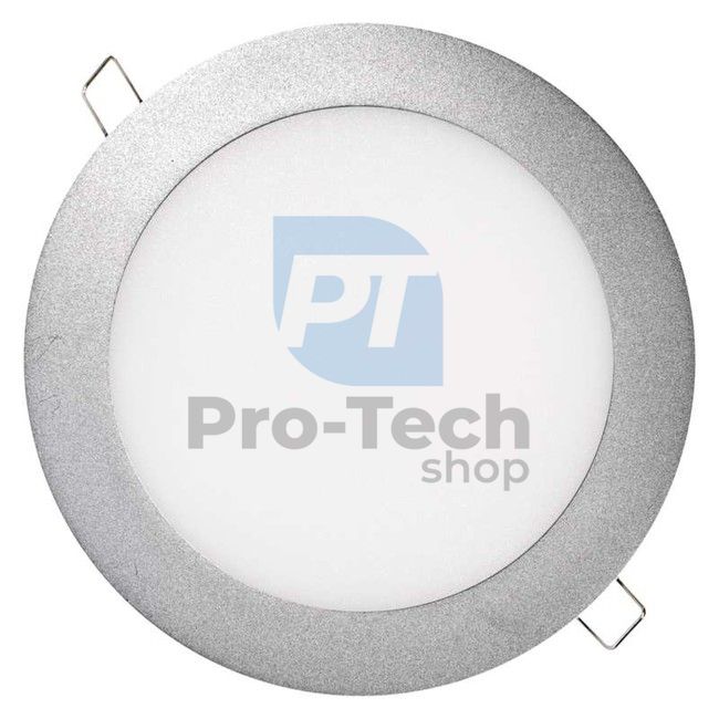 LED panel 175mm, circular recessed silver, 12W neutral white. 71266