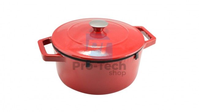 Cast iron pot with enamelled surface 4L 24cm Red 50985