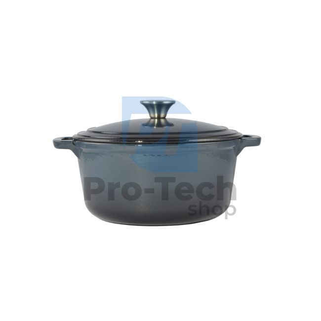 Cast iron pot with enamel surface 4l 24cm Blue 53868