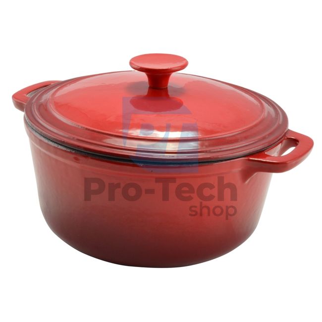 Cast iron pot with enamel surface 6,5l 28cm Red 53889