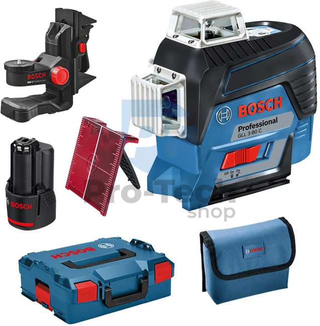 Line laser Bosch GLL 3-80 C with battery and accessories 10619