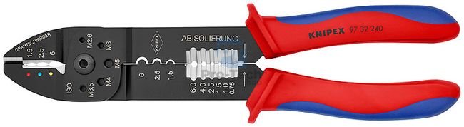 Crimping pliers for connectors with multi-component handles 240mm KNIPEX 13448