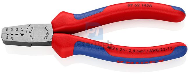 Crimping Pliers for End Sleeves with Multi-Component Handles 145 mm KNIPEX 08710