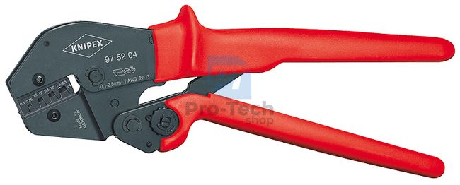 Crimping Pliers with AWG 27 - 13 with Non-slip Handles 250 mm KNIPEX 08652