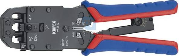 Crimping pliers Western for connectors with multi-component handles 200 mm KNIPEX 08650