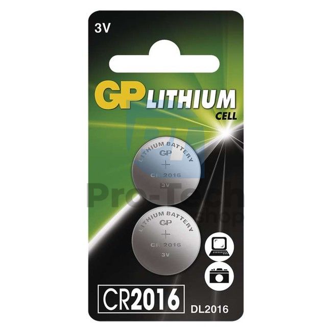 Lithium button battery GP CR2016, 2pcs 71793