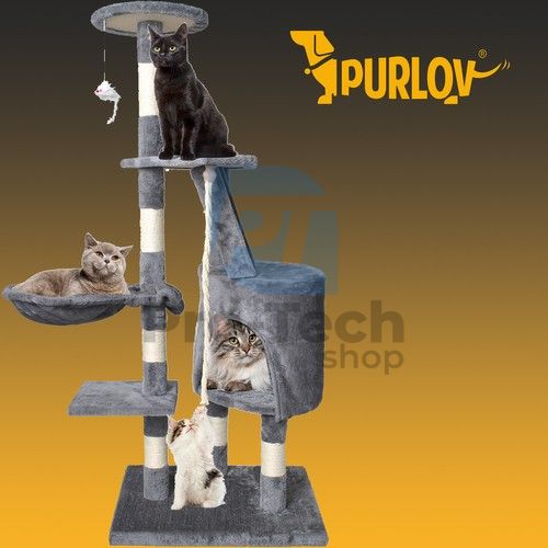 Cat tree - 118 cm in grey 74555