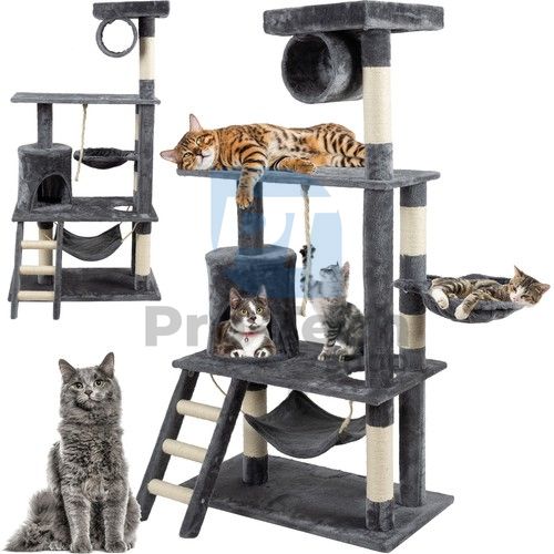 Cat tree - 141 cm in grey Purlov 21713 74558