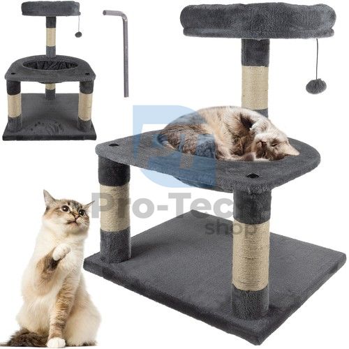 Cat tree - 71 cm in grey Purlov 21711 74564