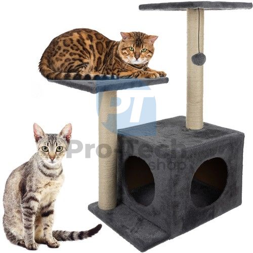 Cat tree - 71 cm in grey Purlov 21712 74565