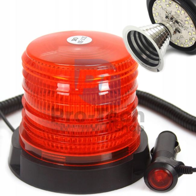 Magnetic car beacon - orange 10-30V 30LED 09856