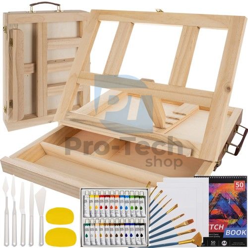 Painting set in case with easel 46 pcs Kruzzel 19177 74589