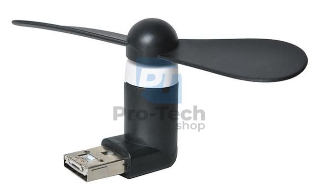 Micro USB fan in black 74613